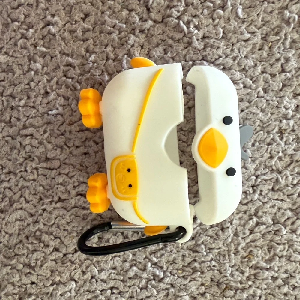 Cute Duck AirPods Case with Clip - NWOT